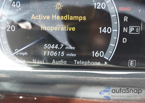 2012 Mercedes-Benz S 550 4Matic z USA, uszkodzony, nr VIN WDDNG9EB1CA483809